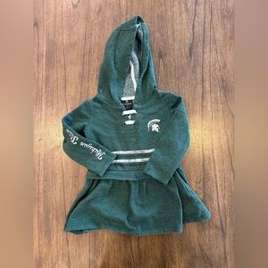 Colosseum Forest Green Kids Hoodie Dress
